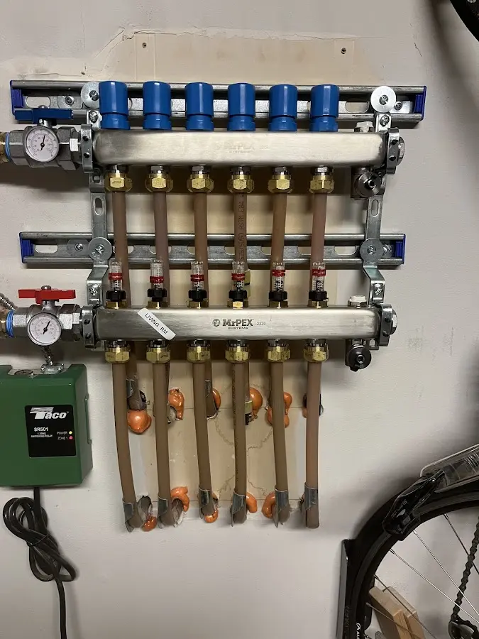 Plumber performing Gas Leak Detection at a residential property in Sanford